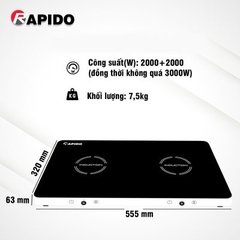 Bếp Từ Dương Rapido RI3000KP