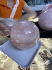 Quả Cầu Đá Thạch Anh Hồng