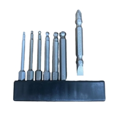 Bộ Mũi Lục Giác, Lục Bông (Bi), Hoa Thị, Vít Bake từ tính dài 65mm/100mm - Chuôi lục giác 6.35mm
