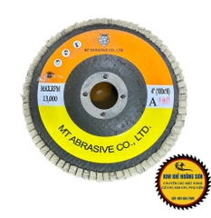 Nhám xếp ráp xếp MT 100mm lỗ trục 16mm độ cát 80 đến 180, mài mòn, đánh bóng các bề mặt gỗ, kim loại