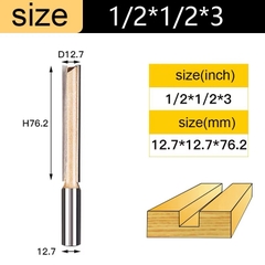 Mũi soi gỗ thẳng CNC lấy nền, Mũi phay gỗ TIDEWAY cốt 6.3mm và 12.7mm sử dụng cho máy phay, máy cắt CNC