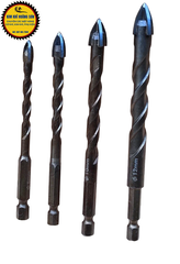 Mũi khoan đa năng chuôi lục giác 6/8/10/12mm, Mũi khoan Lion Tools kính đá gạch men cao cấp 4 cạnh, đầu nhọn độ cứng cao