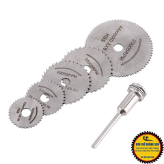 Lưỡi cắt mini bộ lưỡi cưa gỗ 6 chi tiết thép gió HSS đường kính từ 22mm - 50mm cán trục 3.2mm gắn máy khoan cầm tay