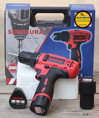 Máy khoan pin 12V SUMIKURA SU121, Máy Khoan Vặn Vít Dùng Pin 2 Chức Năng, Không Chổi Than, Kèm Pin Sạc Và Mũi Cr-V 65mm