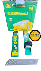 Lưỡi dao rọc giấy lớn dài 100mm hộp 10 lưỡi dao, Lưỡi dao trổ to cắt giấy FEIBAO chất liệu thép tốt