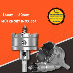 Mũi khoan khoét inox, sắt lỗ tròn cao cấp TC đường kính từ 16mm - 35mm, đầu hợp kim TCT loại xịn