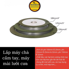 Đá đĩa hợp kim, bát mài đường kính 100/125/150mm chuyên mài lưỡi cưa hợp kim, các loại thép thông dụng