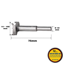 Mũi khoan khoét gỗ lỗ tròn vỏ đỏ Φ36 - Φ100mm chịu nhiệt tốt, hợp kim thép cao cấp chịu mài mòn tốt
