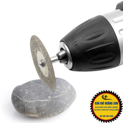Bộ 10 Lưỡi Cắt Mini Đa Năng Đường Kính 30-60mm Kèm 2 Trục Gắn Máy - Chuyên Cắt Ngọc,Đá,Thủy Tinh,Gỗ,Nhựa,...