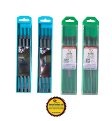Bộ 10 Kim hàn Tig lạnh đầu hàn đỏ Tungsten kích thước 1.6x150mm - 2.4x150mm chuyên hàn inox sắt thép