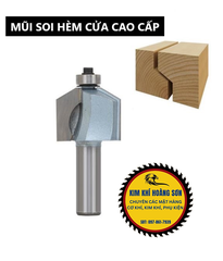 Mũi phay gỗ hèm cửa 25mm có bi cốt 12.7mm, Mũi soi gỗ Router hèm vuông, hèm lệch cao cấp chịu nhiệt tốt