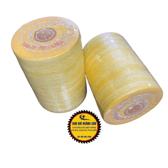 Bánh vải cotton, đĩa sợi nỉ đánh bóng bề mặt kim loại inox màu vàng đường kính 100mm độ dày 15mm