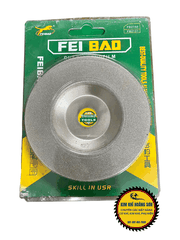Đá mài kính đỏ, xanh FEIBAO đường kính 100mm, Lưỡi mài kim cương, đá, gạch lỗ trục 20mm đa năng