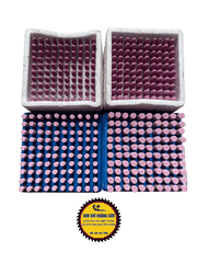 Combo 10 Mũi đá mài hồng mini size 6 - 10mm hình trụ, hình nón cán 3mm lắp máy khoan, máy mài khuôn