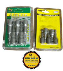 Đầu chụp bulong, Đầu bắn vít tôn 8mm dài, ngắn chuôi lục giác 6.35mm có nam châm cố định, thông dụng