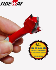 Mũi khoan gỗ TCT, Khoan dàn Tideway liên kết bản lề chốt gỗ ốc cam CNC Đen-R, Đỏ-L hợp kim cao cấp