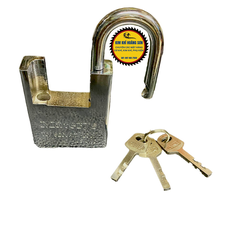 Ổ khóa cửa treo chống cắt Materys size 50mm - 60mm giá rẻ chống trộm, chống đập hiệu quả kèm 3 chìa