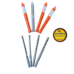 Mũi khoan bê tông tường 4 cạnh kích thước 6 - 12mm x 160mm, Mũi khoan bê tông 4 chấu phủ titanium chịu lực tốt