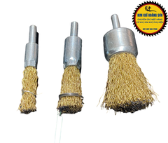 Chổi đánh rỉ sắt rỉ sét inox dạng bút chuôi 6mm lắp máy khoan cầm tay