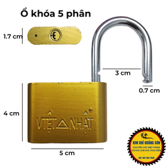 Ổ khóa bấm Việt Nhật Lock 50 - 60mm siêu bền, Ổ khóa cửa bấm đồng thau chịu lực cực kỳ chắc chắn