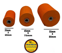 Trục lu cam gắn giấy nhám quả lu mút xốp size 35mm 45mm 55mm lỗ trục 10mm lắp máy cầm tay tiện lợi