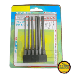 Bộ Mũi Lục Giác, Lục Bông (Bi), Hoa Thị, Vít Bake từ tính dài 65mm/100mm - Chuôi lục giác 6.35mm