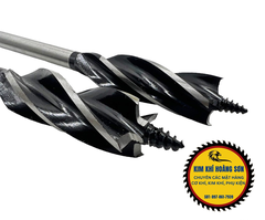 Mũi khoan khoét gỗ lỗ tròn chuôi lục giác dài 165mm đường kính từ 10mm - 35mm có vít xoắn ốc định tâm