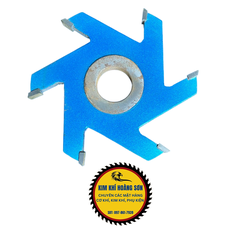 Mũi dao phay gỗ Tupie thẳng 120mm cuốc vuông 4 - 6 cánh lỗ trục 25mm hợp kim cao cấp chuyên dụng