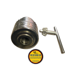 Đầu kẹp mũi khoan măng ranh ren 13mm kẹp mũi khoan đường kính từ 1.5mm đến 13mm, đầu vặn và đầu có trục nối, khóa đi kèm