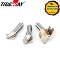 Mũi phay tay nắm âm gỗ cốt trục 12.7mm, mũi soi rãnh khoét cánh tủ TIDEWAY cao cấp hợp kim sắc bén
