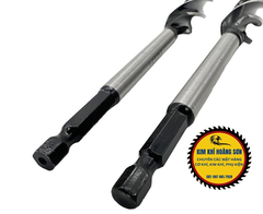 Mũi khoan khoét gỗ lỗ tròn chuôi lục giác dài 165mm đường kính từ 10mm - 35mm có vít xoắn ốc định tâm