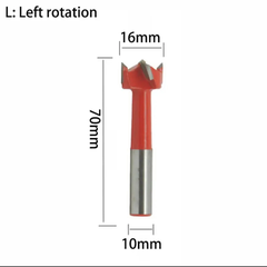 Mũi khoan gỗ TCT, Khoan dàn Tideway liên kết bản lề chốt gỗ ốc cam CNC Đen-R, Đỏ-L hợp kim cao cấp