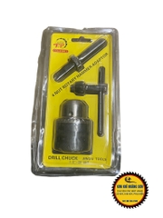 Đầu kẹp mũi khoan măng ranh ren 13mm kẹp mũi khoan đường kính từ 1.5mm đến 13mm, đầu vặn và đầu có trục nối, khóa đi kèm
