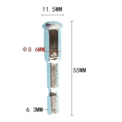 Đầu nối chuôi lục giác 6.35mm, trục chuyển đổi máy khoan pin thành máy cắt gỗ, nhựa dài 55mm