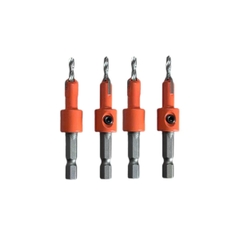 Mũi khoan mồi âm vít gỗ 2 tầng 3mm 4mm chân lục giác, Mũi khoan âm vít chất liệu hợp kim cao cấp