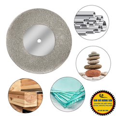 Bộ 10 Lưỡi Cắt Mini Đa Năng Đường Kính 30-60mm Kèm 2 Trục Gắn Máy - Chuyên Cắt Ngọc,Đá,Thủy Tinh,Gỗ,Nhựa,...