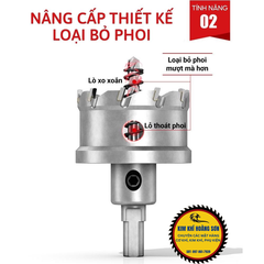 Mũi khoan khoét inox, sắt lỗ tròn cao cấp TC đường kính từ 16mm - 35mm, đầu hợp kim TCT loại xịn