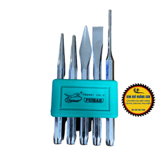 Bộ đột sắt, đục sắt FEIBAO 5 chi tiết chất liệu bằng thép CR-V60 cao cấp dùng trong ngành cơ khí