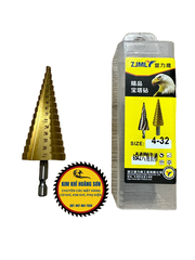 Mũi khoan tháp bước phủ thép HSS cao cấp 4-32mm khoan đa năng chuôi lục giác khoét lỗ sắt gỗ nhựa