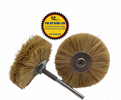 Chổi tre đánh bóng sản phẩm gỗ, đá, làm mịn bề mặt, sợi tre cao cấp siêu bền, có cán lắp máy khoan cầm tay