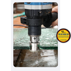 Mũi khoan kính gạch men cao cấp khoan đá cứng đường kính từ 28mm - 60mm, đầu mũi phủ kim cương dày khoan sắc bén