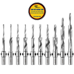 Mũi khoan gỗ 2 tầng có đầu nhọn định tâm chiều dài 70/100mm lắp máy khoan đầu kẹp chuôi 10mm