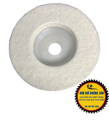 Bánh nỉ đánh bóng inox 100mm lỗ trục 16mm, đánh bóng kim loại, loại bỏ hạt nhám, nốt sần vết xước trên bề mặt