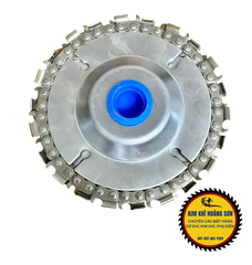 Đĩa cưa xích, lưỡi cưa xích cắt gỗ trục 16mm, chất liệu thép không gỉ siêu cứng, phay phá gỗ đa năng gắn máy mài cầm tay
