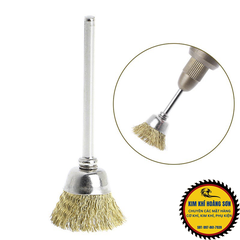 Chổi đánh rỉ sắt, chổi đánh bóng rỉ sét inox chuôi 3mm lắp máy khoan mini cầm tay