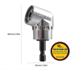 Đầu Chuyển Hướng Khoan Bắt Vít Góc Hẹp Chân Lục Giác 6.35mm Cho Máy Bắn Vít, Máy Khoan