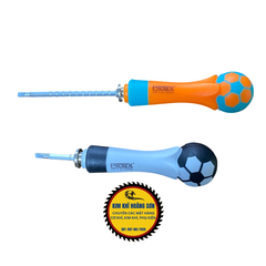 Tô vít mini cán cao su đường kính thân mũi 4mm đảo chiều 2 - 4 chấu, có lẫy điều chỉnh độ dài ngắn