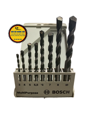 Bộ 8 mũi khoan bê tông 2 cạnh Bosch chính hãng đường kính 3 - 10mm, Mũi khoan tường chuôi trụ cao cấp chịu nhiệt tốt