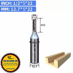 Mũi phay CNC cắt gỗ, Dao phay 3 cánh thẳng TCT Tideway cốt trục 12.7mm chất liệu hợp kim C45 cao cấp
