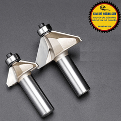 Mũi soi vát chữ V phay gỗ Alu CNC 45 độ có bi Tideway cao cấp cốt bé 6.3mm sử dụng cho máy phay, CNC
